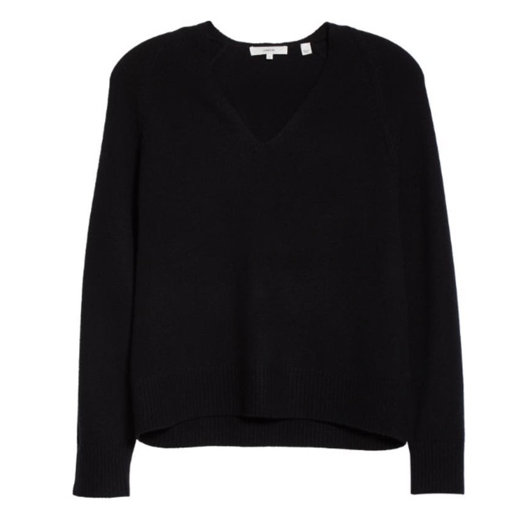 Vince Black V-Neck Sweater